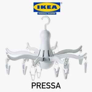 IKEA Pressa Hanging Clothes Dryer w 16 Clips White Octopus Clothing Hanger